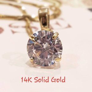 14K SOLID GOLD • 1.00 Round Solitaire Brilliant